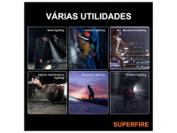 Superfire Lanterna de Cabeça 2W 340lm C/ Sensor Movimento HL65 Superfire Lanterna de Cabeça 2W 340lm C/ Sensor Movimento HL65
